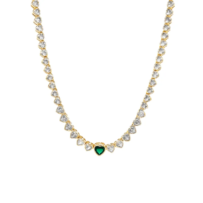 Amor Sui Emerald Tennis Necklace (Sample Sale) sold by IceLink