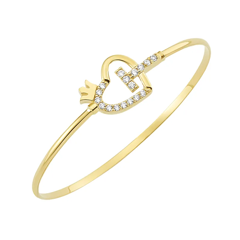 14K Tiara Diamond Bangle (Sample Sale) sold by IceLink