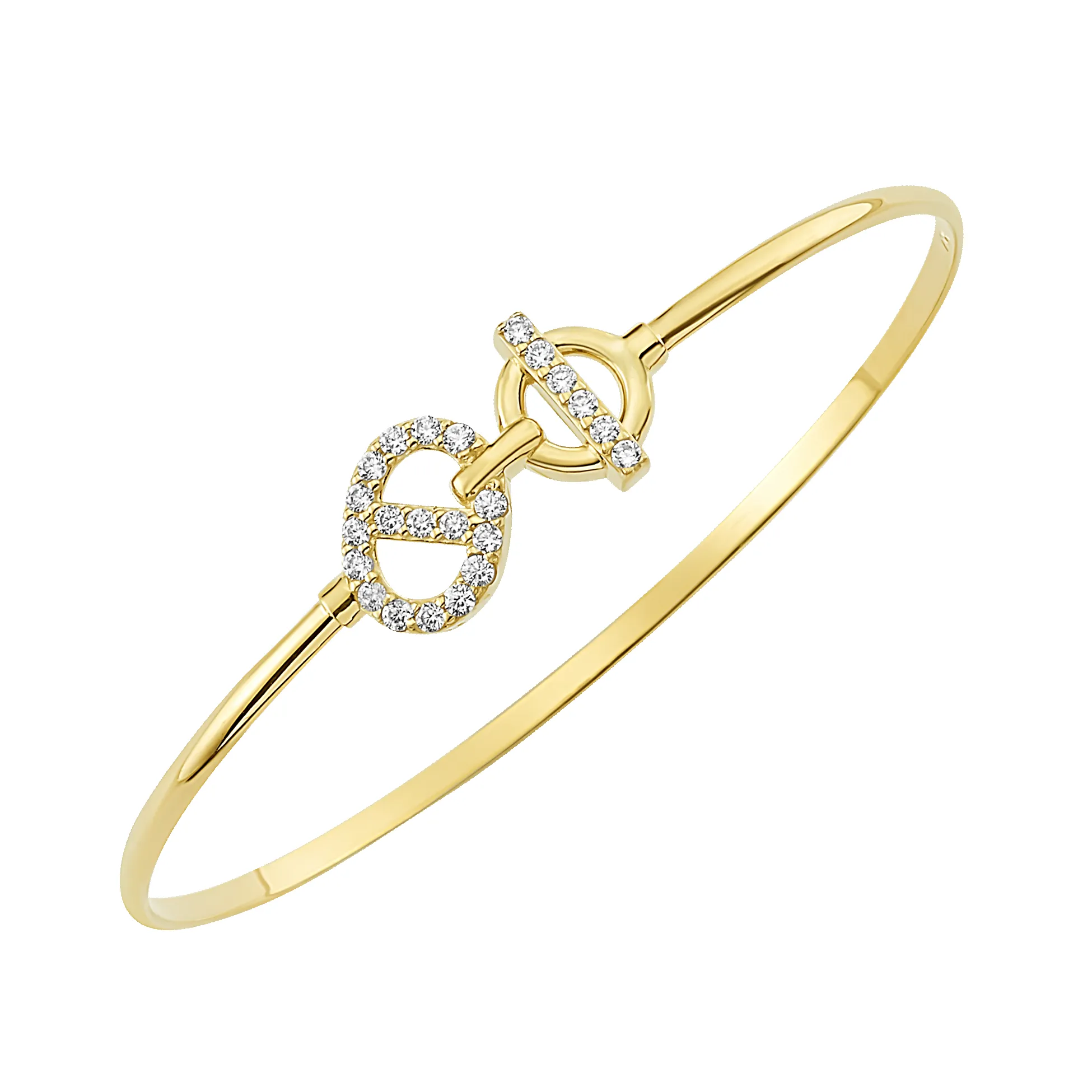 14K Olivia Diamond Bangle (Sample Sale) sold by IceLink