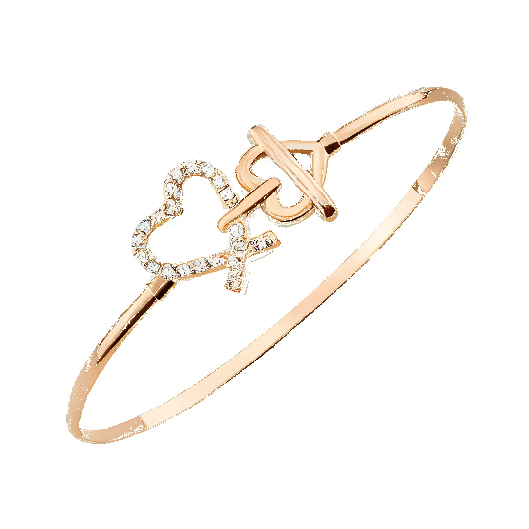 14K Diamond Heart Bangle (Sample Sale) sold by IceLink product image thumbnail 2