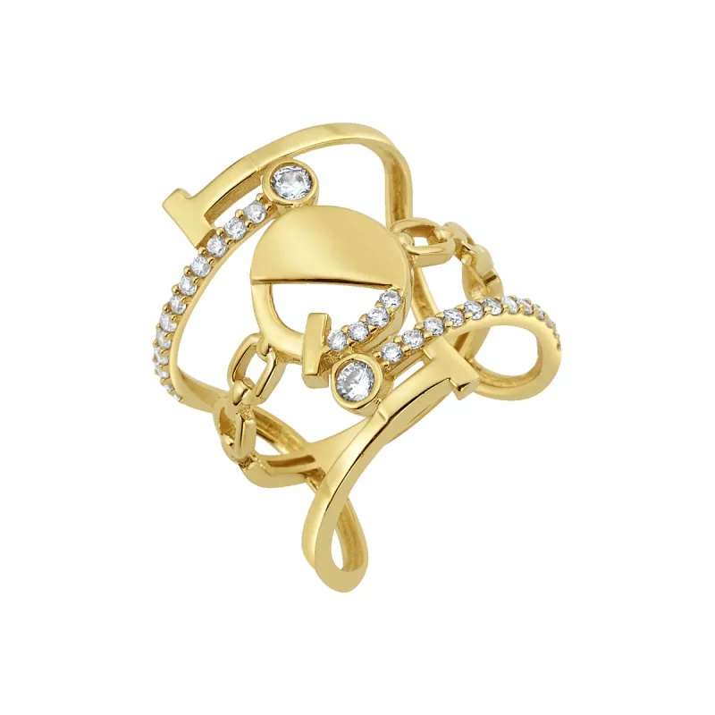 14K Triple Layer Diamond Ring (Sample Sale) sold by IceLink