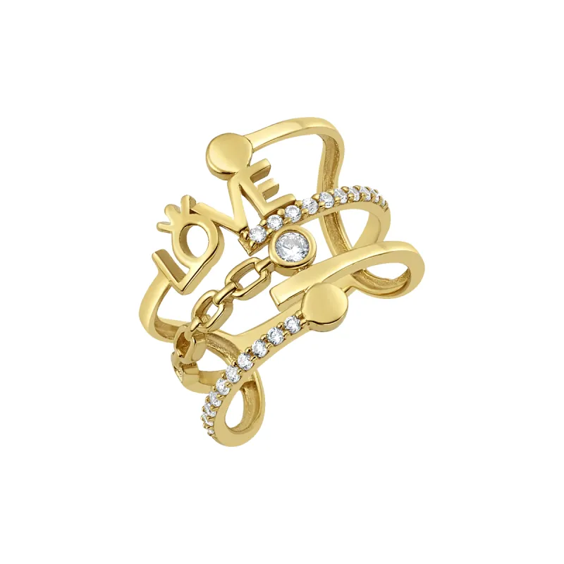 14K Love Crown Diamond Ring (Sample Sale) sold by IceLink