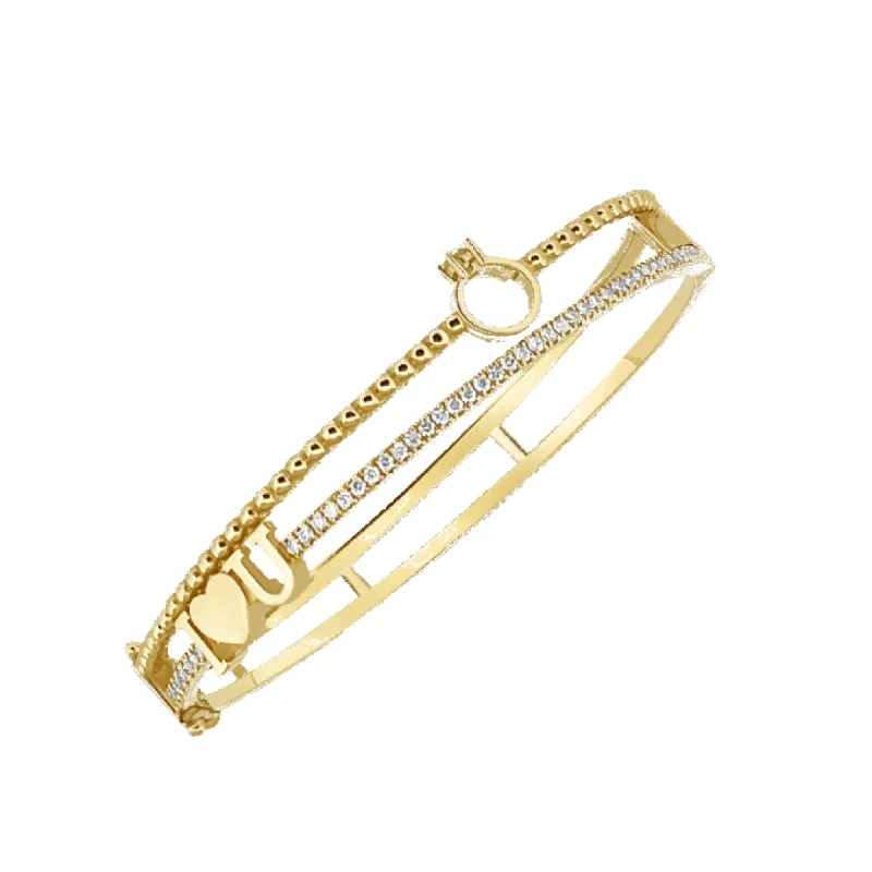 14K ILU Diamond Bangle (sample sale) sold by IceLink