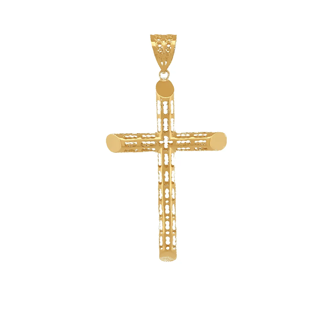 14K Gold Men's Cross sold by IceLink product image thumbnail 3