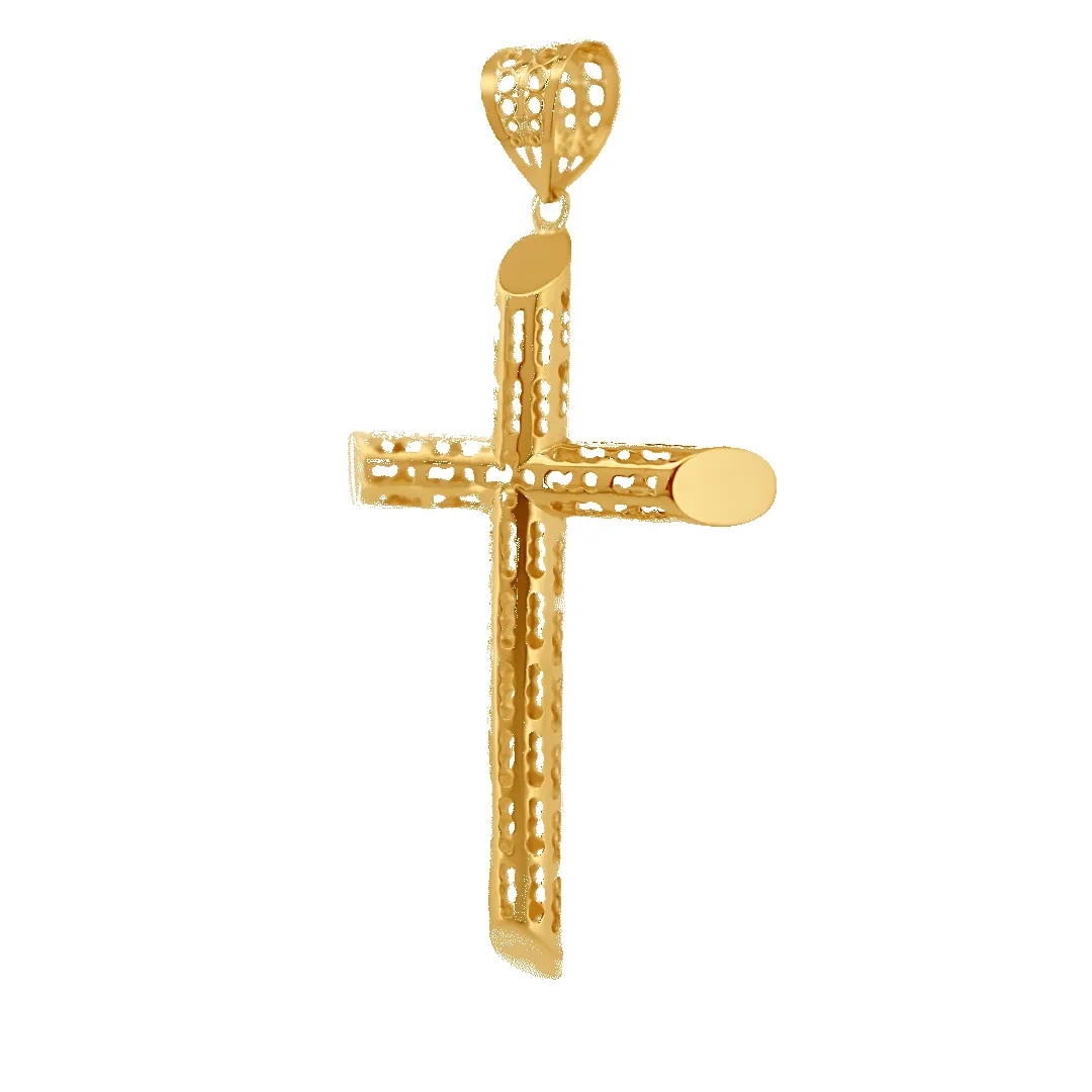14K Gold Men's Cross sold by IceLink