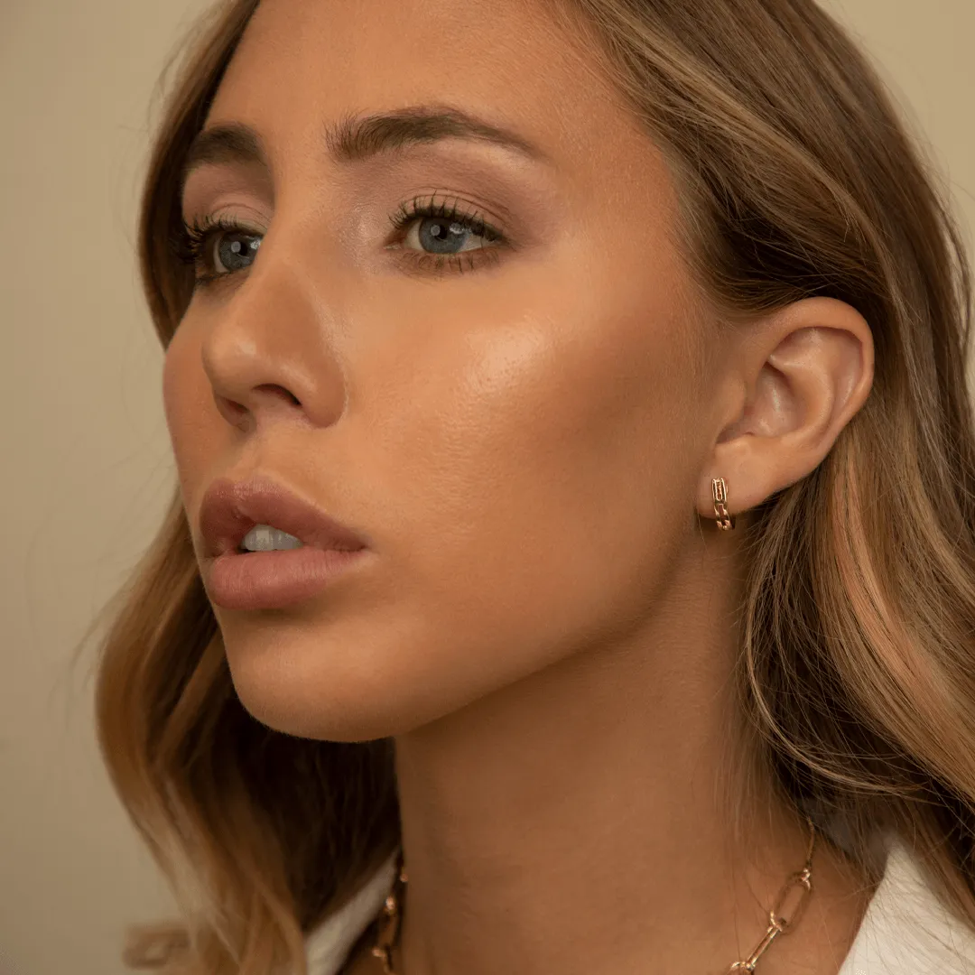 14K ILU Huggie Hoop Earrings sold by IceLink product image thumbnail 3