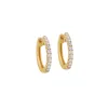 14K Diamond Hoop Huggies sold by IceLink