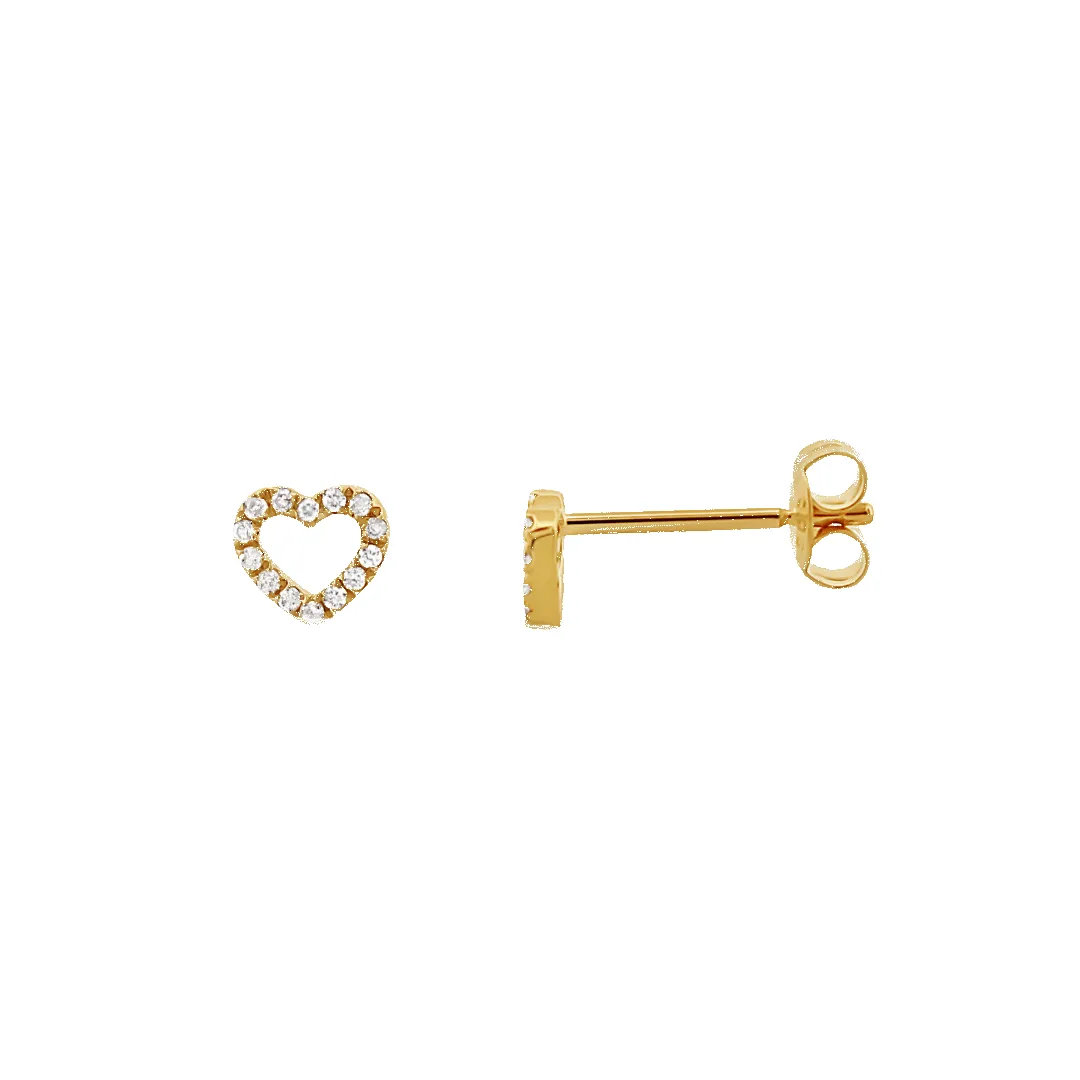 14K Mini Hallie Diamond Stud Earrings sold by IceLink