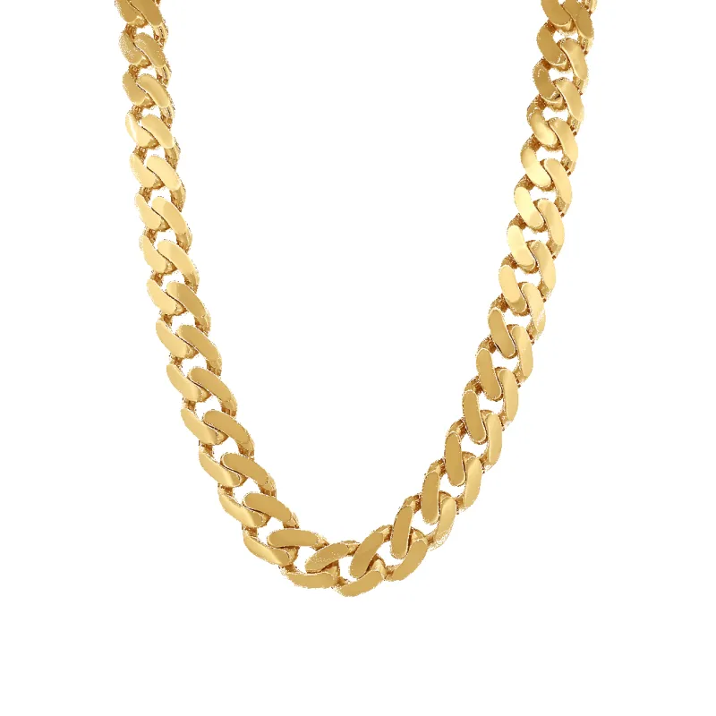 10K 13mm Hollow Monaco Cuban Link Necklace made by IceLink