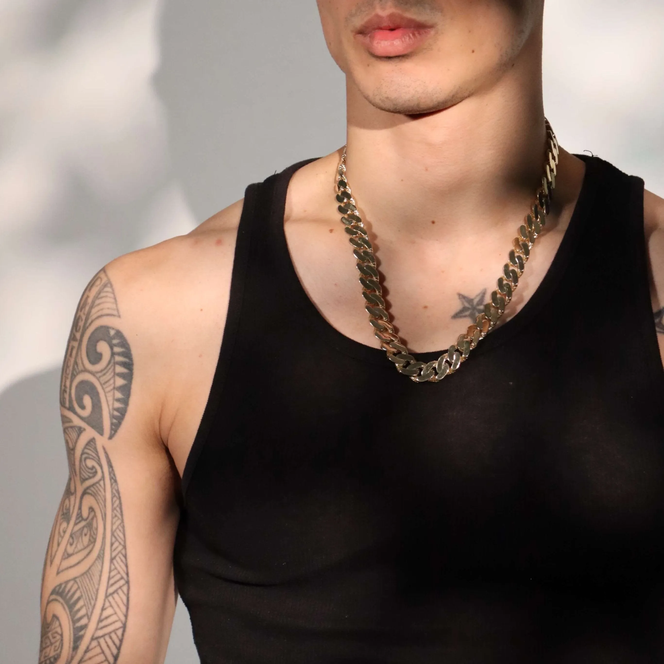 10K 13mm Hollow Monaco Cuban Link Necklace sold by IceLink product image thumbnail 2