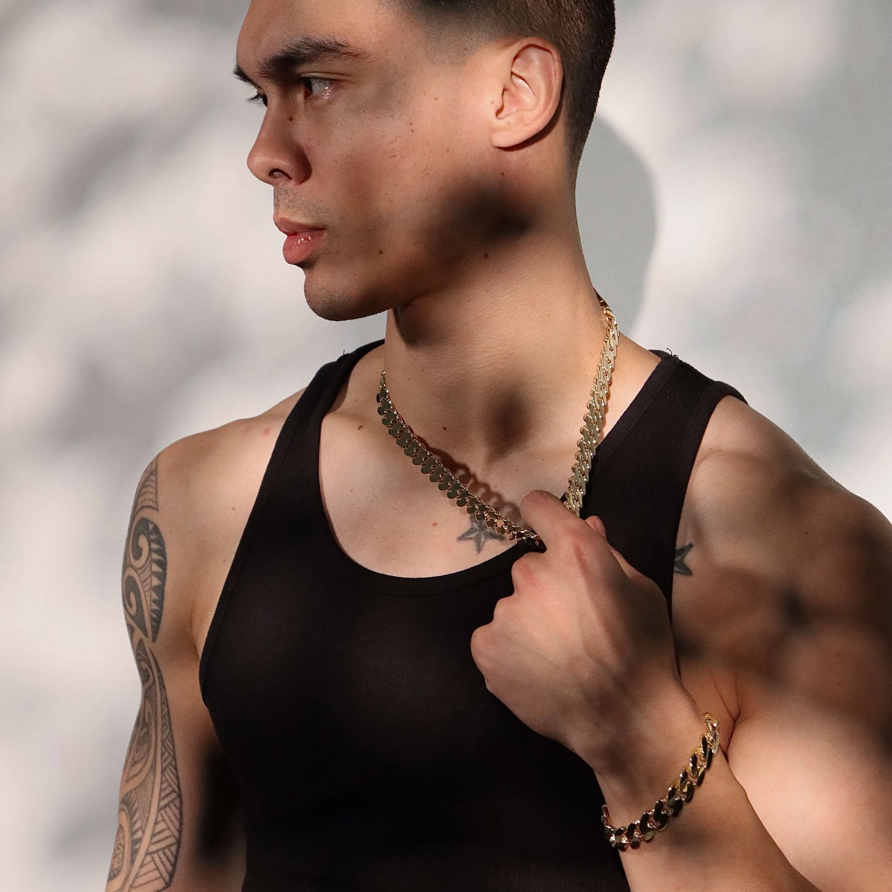 10K 13mm Hollow Monaco Cuban Link Necklace sold by IceLink product image thumbnail 3