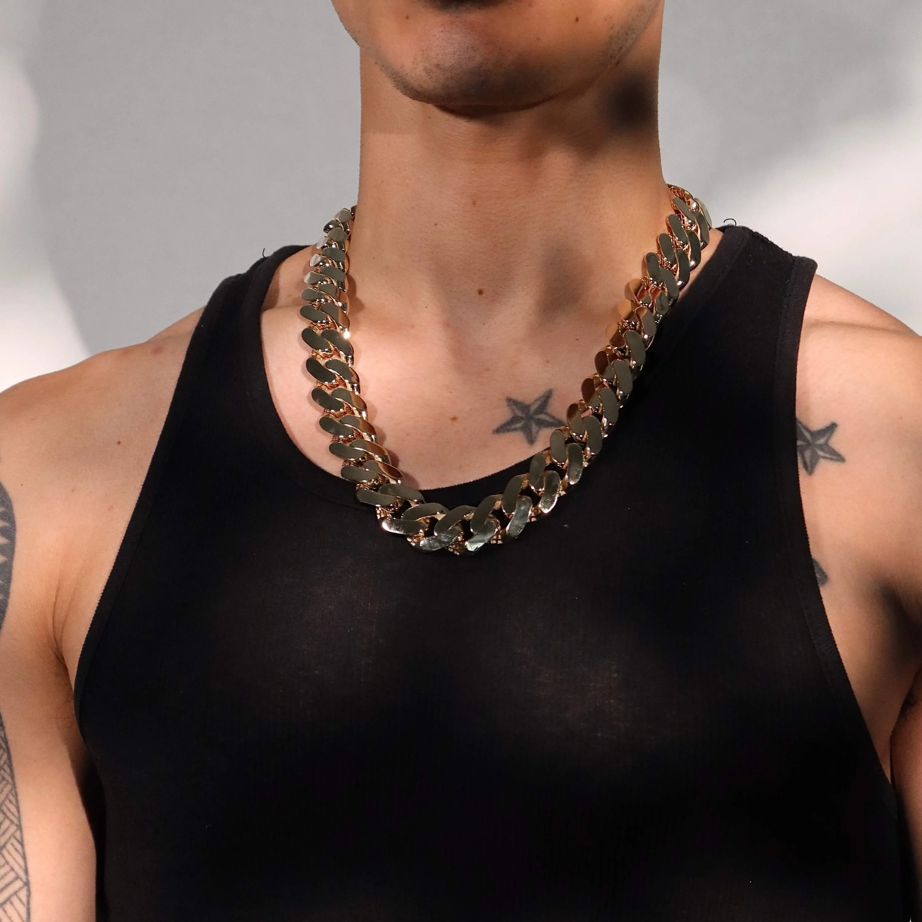 10K 20mm Hollow Monaco Cuban Link Necklace sold by IceLink product image thumbnail 2