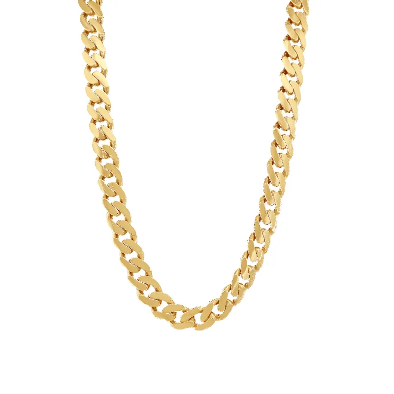10K 11mm Hollow Monaco Cuban Link Necklace made by IceLink