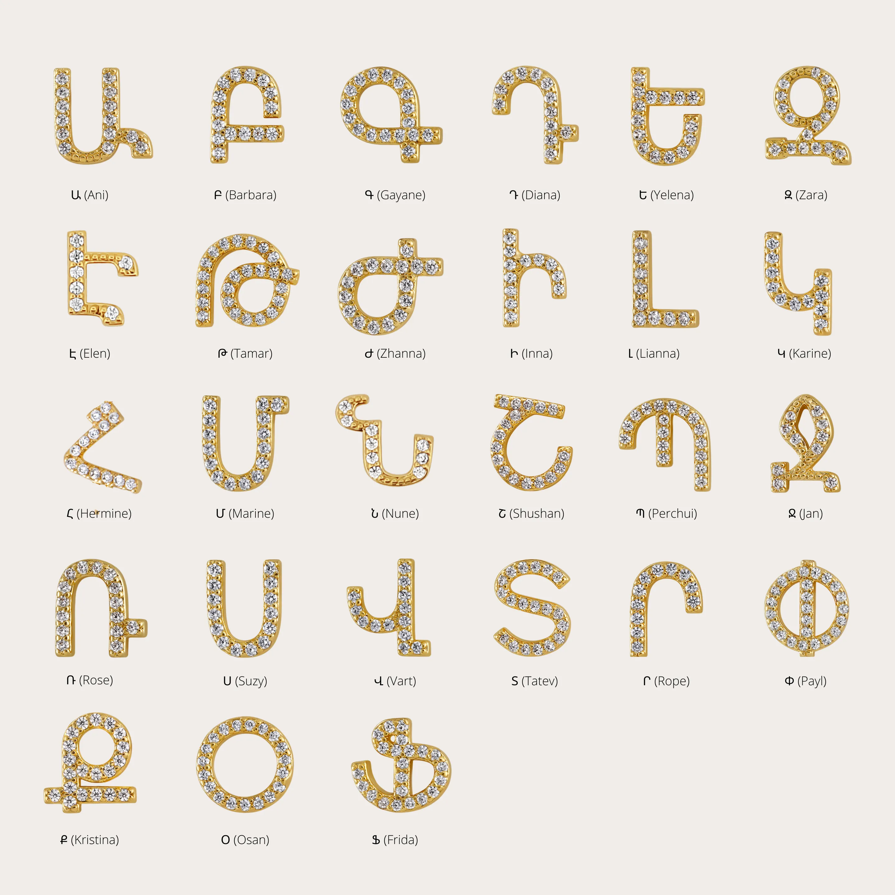 Turquoise Armenian Initial Necklace sold by IceLink product image thumbnail 3