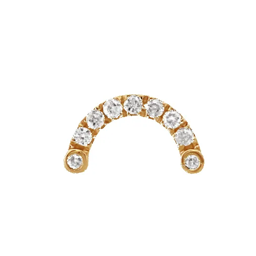 14K Arch Diamond Stud Earring (Single) sold by IceLink