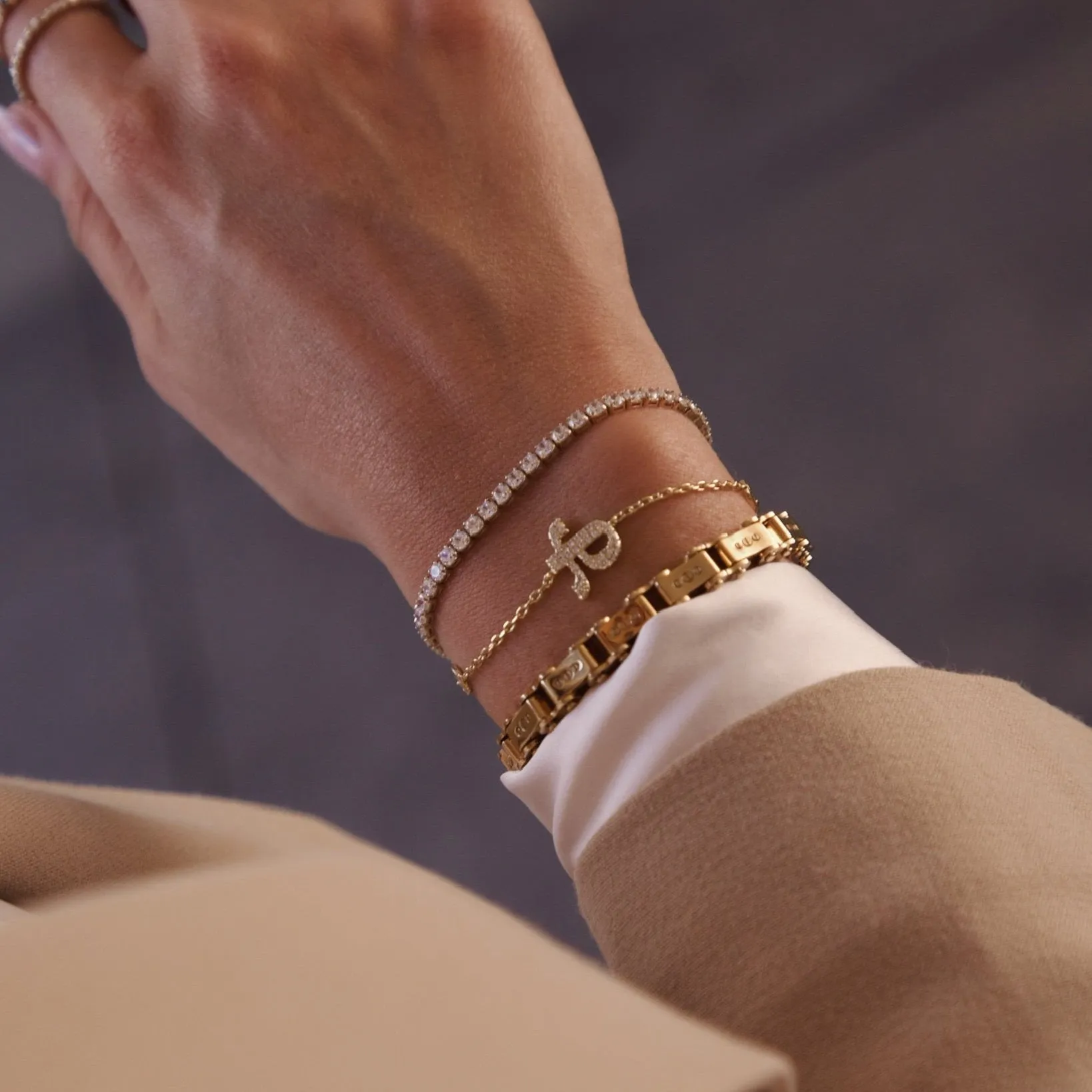 Gold 6MM Bicycle Bracelet sold by IceLink product image thumbnail 3