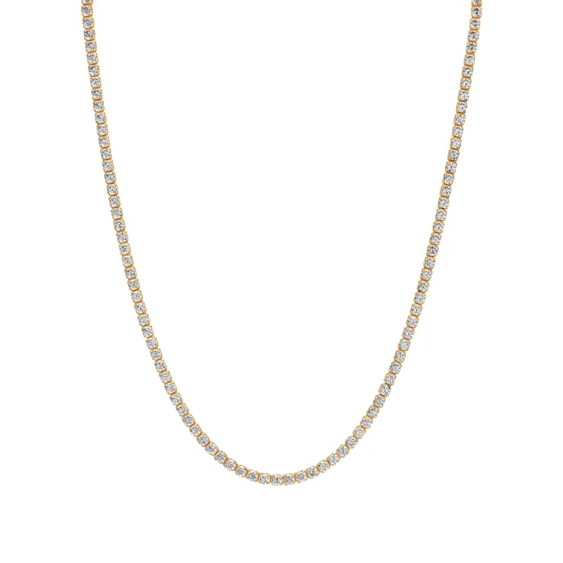 10K Gold Moissanite Tennis Necklace 2.75mm sold by IceLink