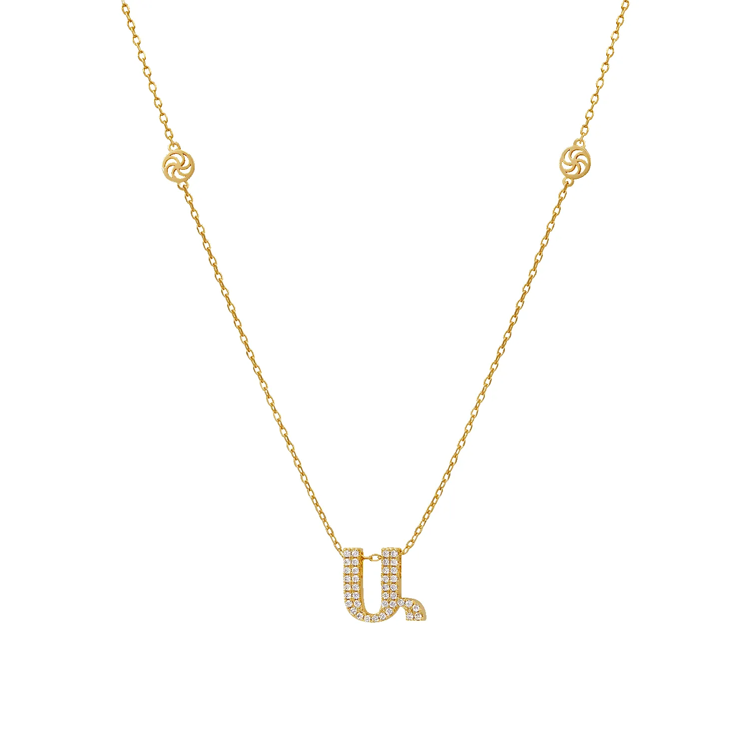 Armenian Initial Necklace sold by IceLink