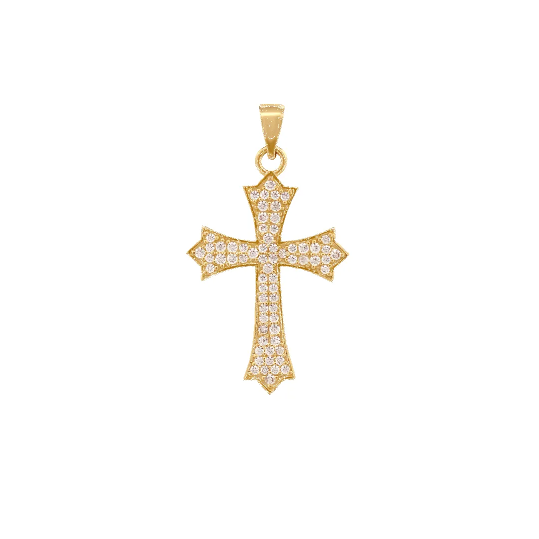 14K Large Cross Pendant sold by IceLink