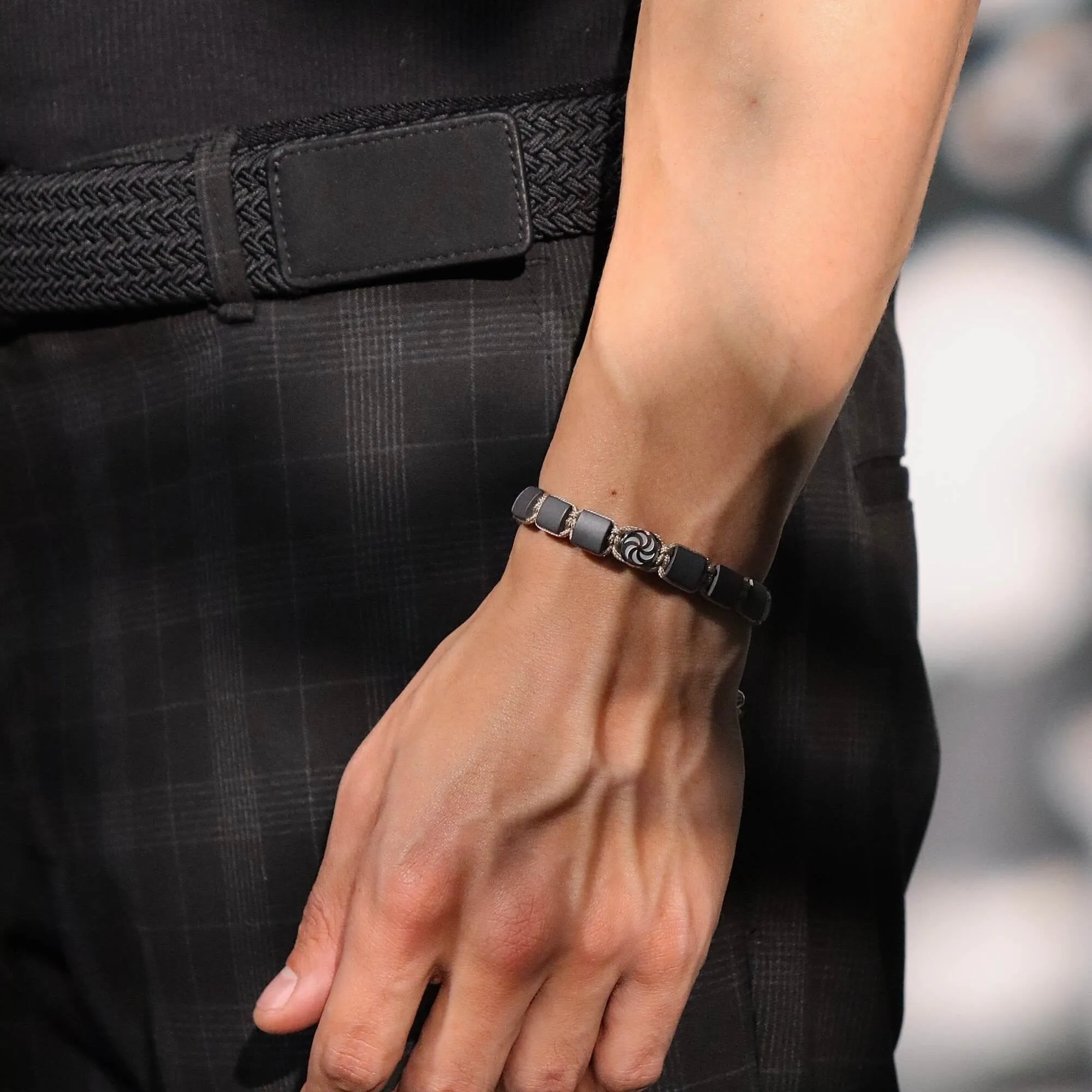 Grey Eternal Link Cord Bracelet sold by IceLink product image thumbnail 3