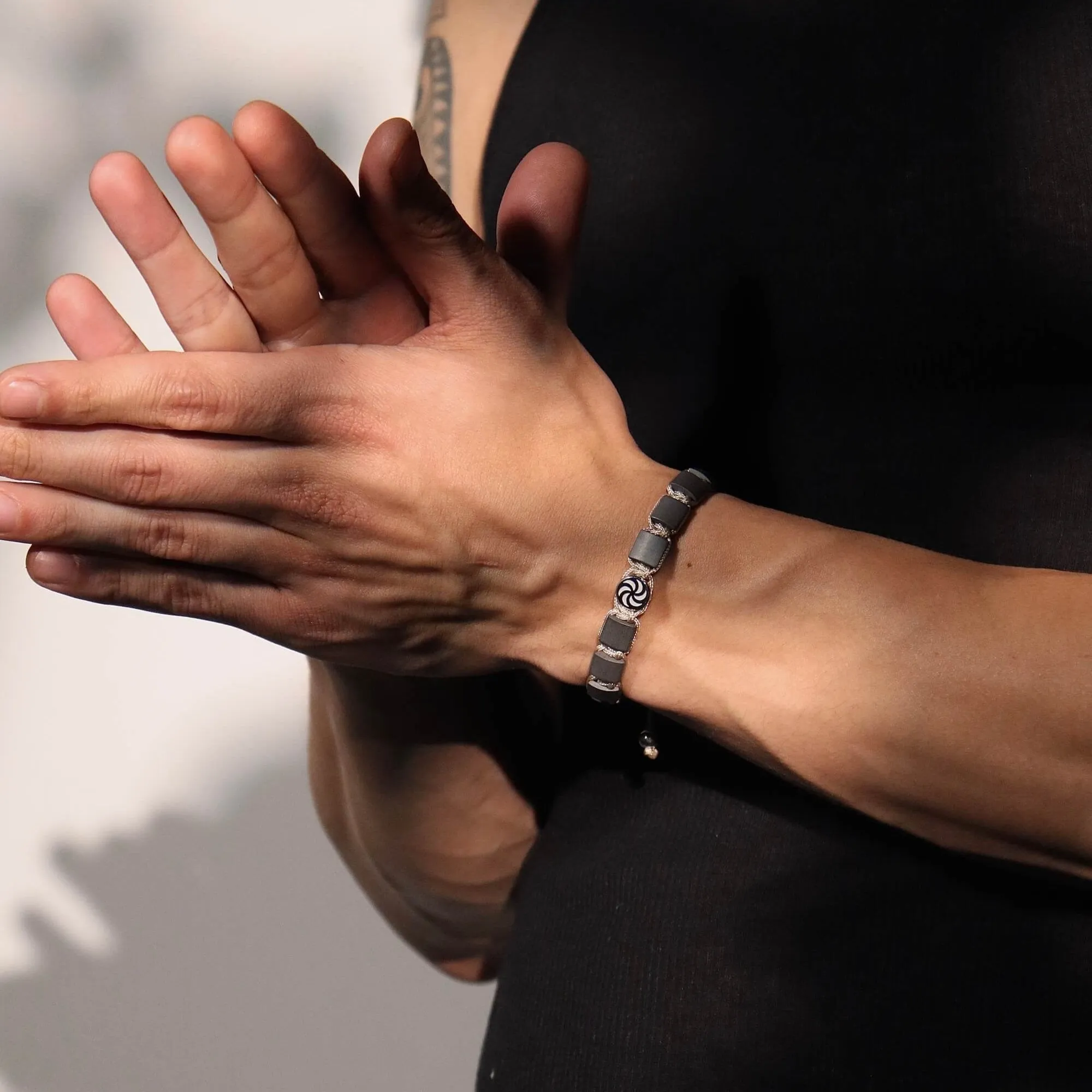 Grey Eternal Link Cord Bracelet sold by IceLink product image thumbnail 2