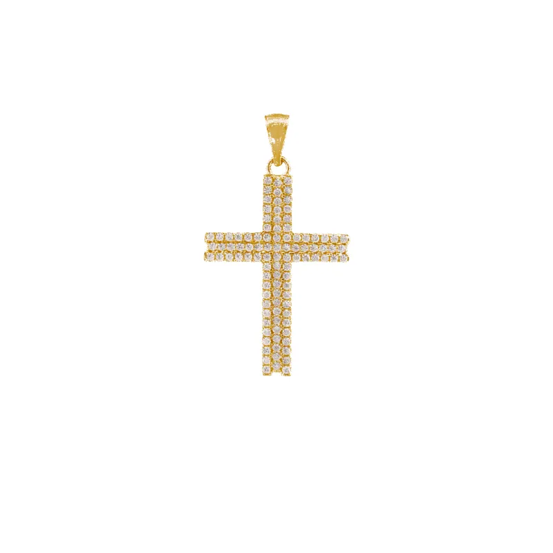 14K Gold Cross Pendant sold by IceLink