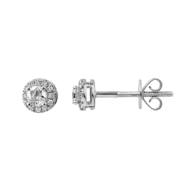 14K Diamond Stud Earrings sold by IceLink