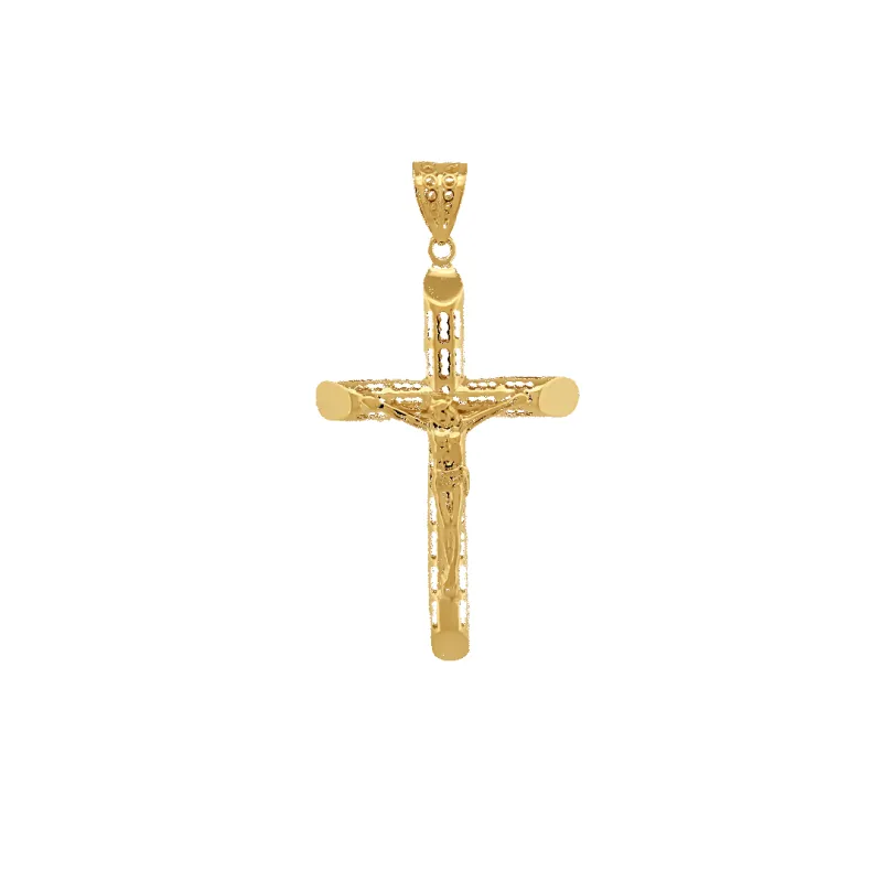 14K Gold Men's Jesus Cross sold by IceLink