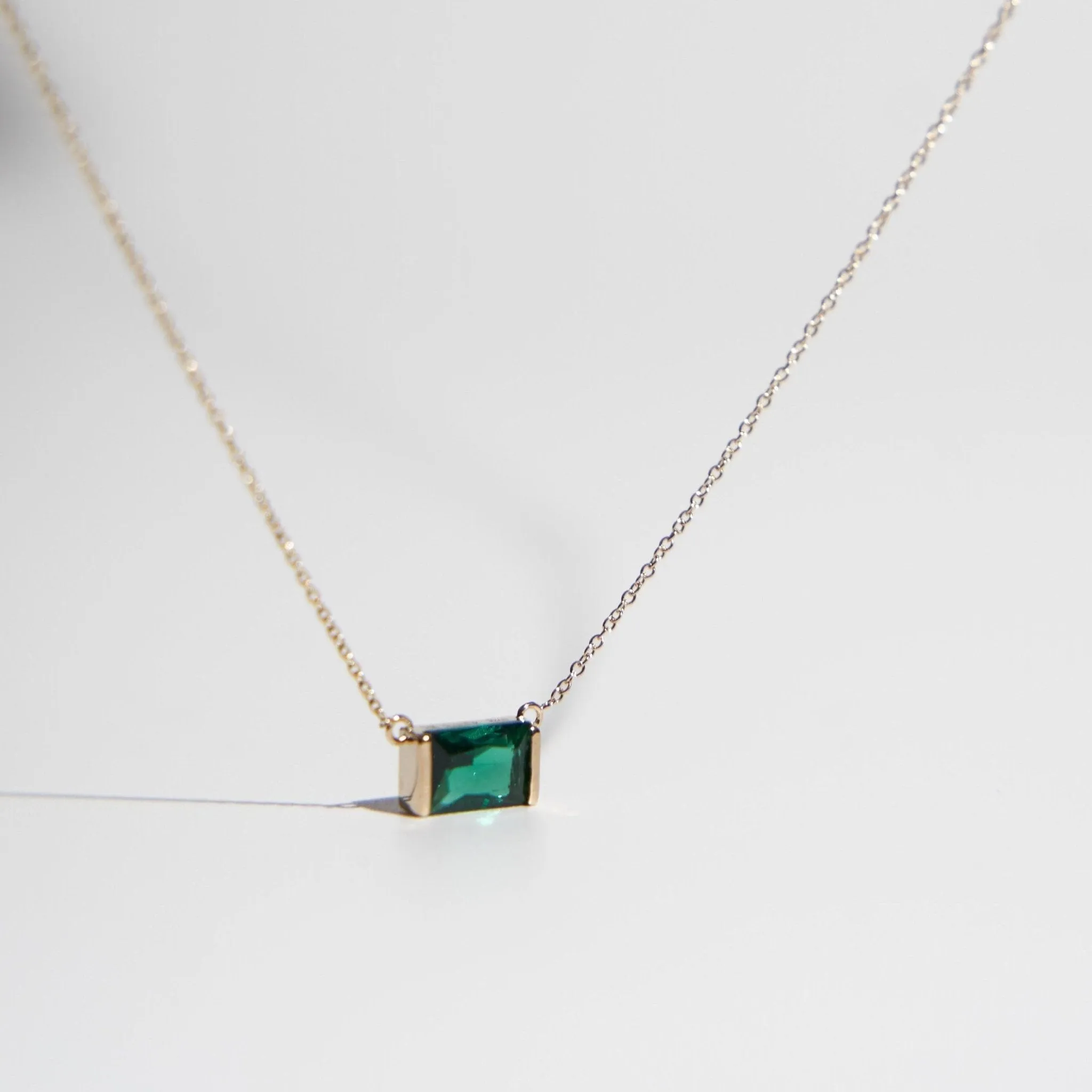 14K Emerald Necklace sold by IceLink product image thumbnail 4