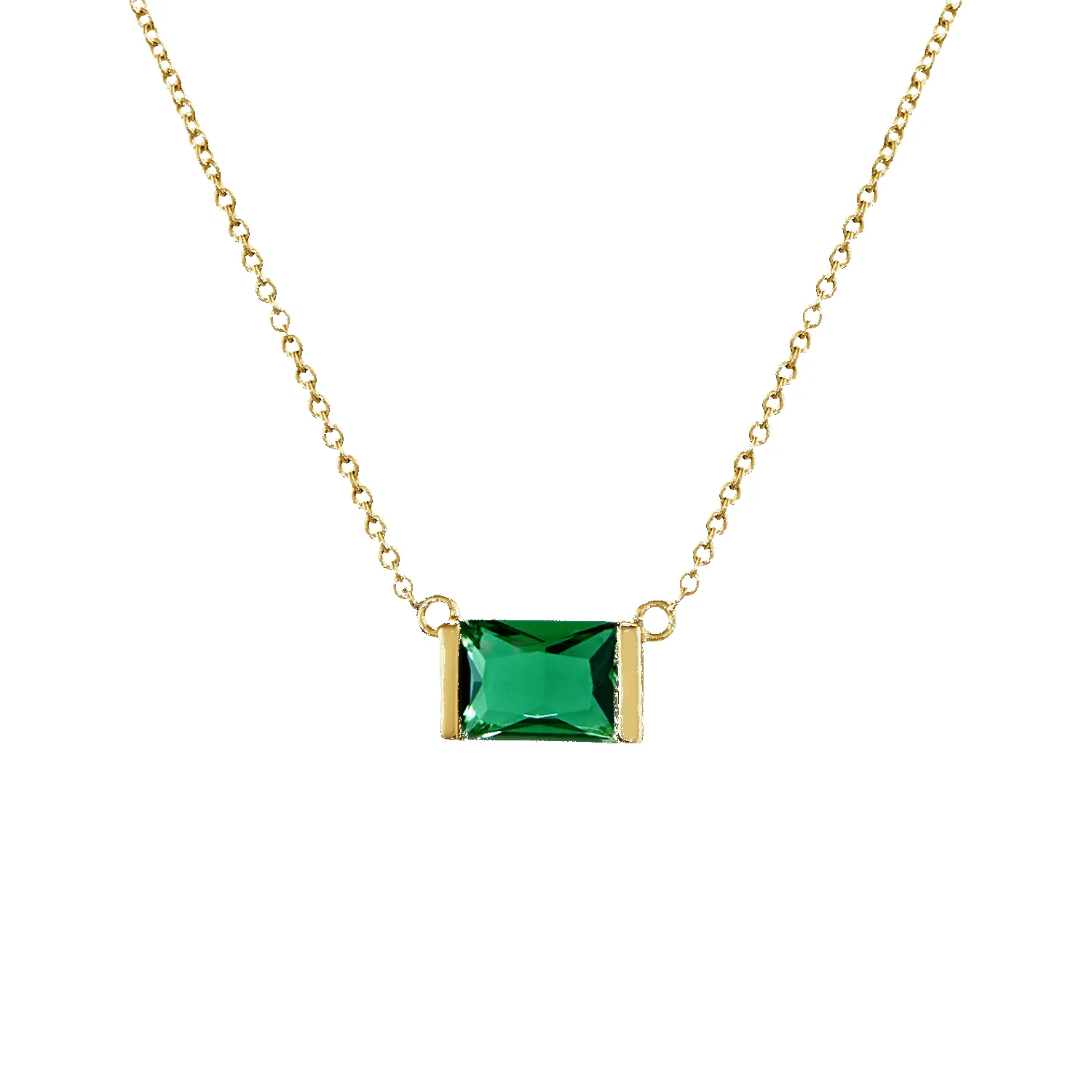 14K Emerald Necklace sold by IceLink