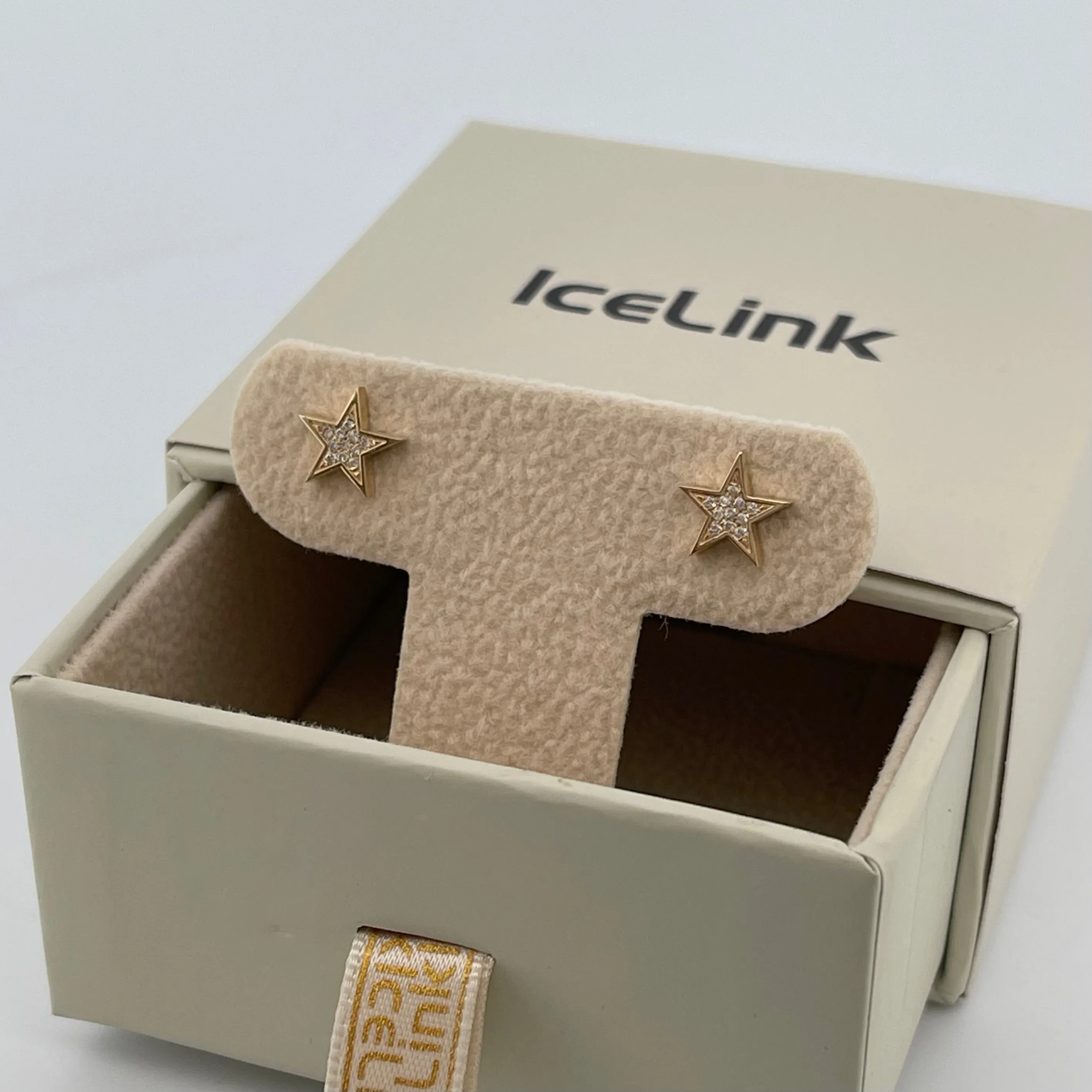 14K Stella Star Diamond Stud Earrings (Sample Sale) sold by IceLink product image thumbnail 3