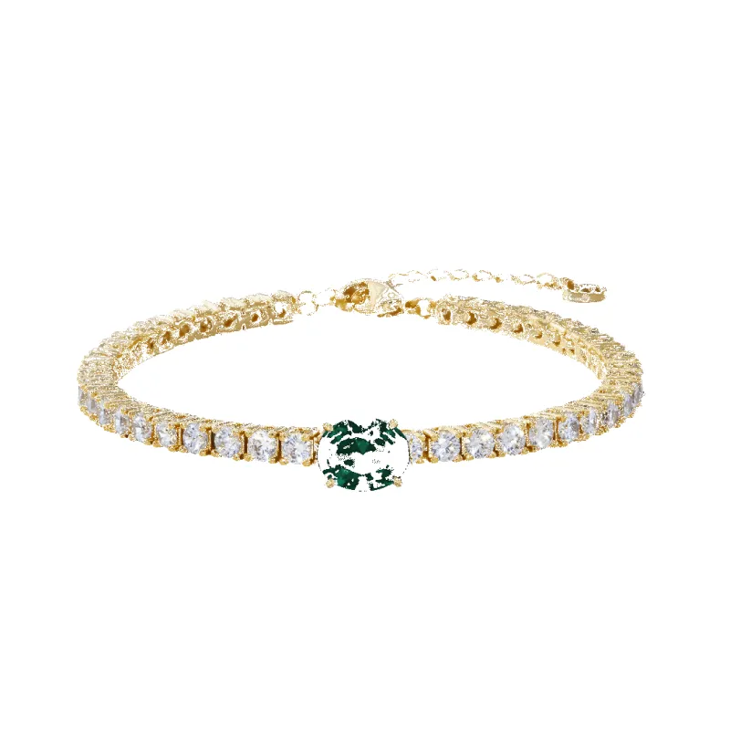 Gia Oval Emerald Bracelet sold by IceLink