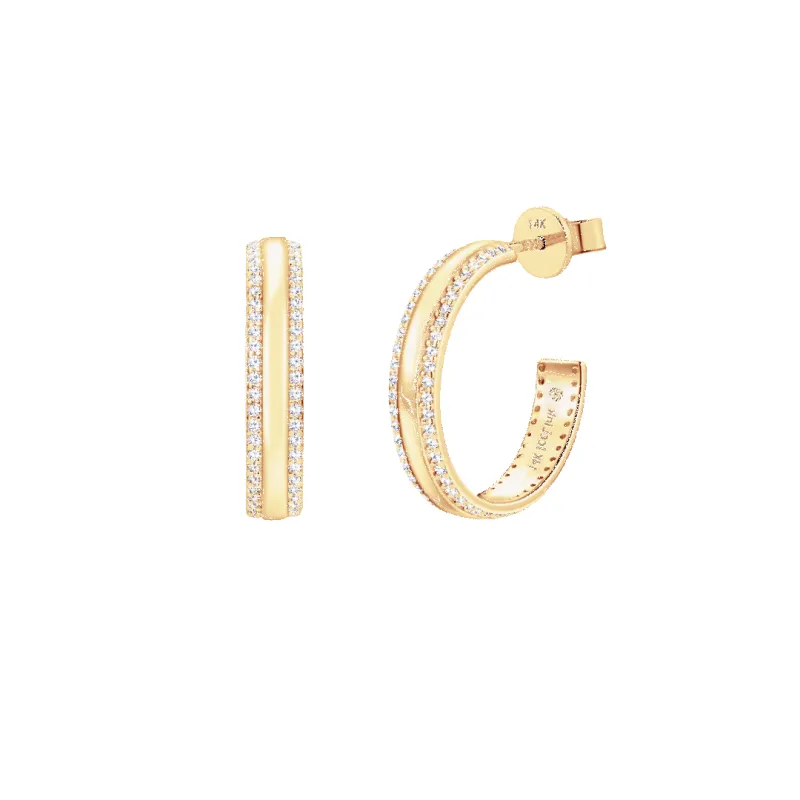14K Minka Moissanite Hoops sold by IceLink
