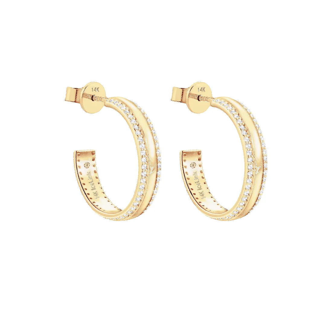14K Minka Moissanite Hoops sold by IceLink product image thumbnail 3