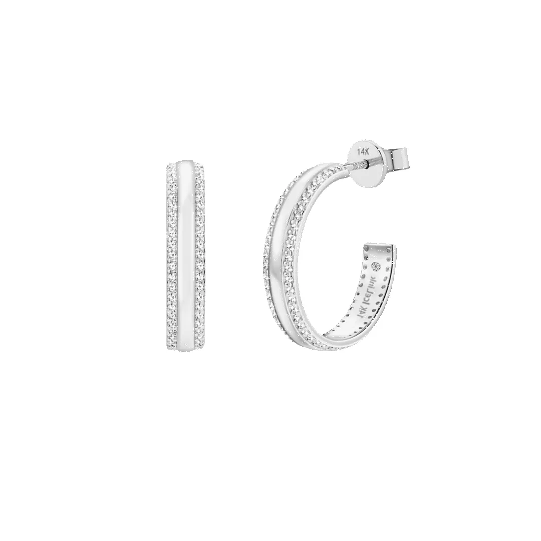 14K Minka Moissanite Hoops sold by IceLink product image thumbnail 4