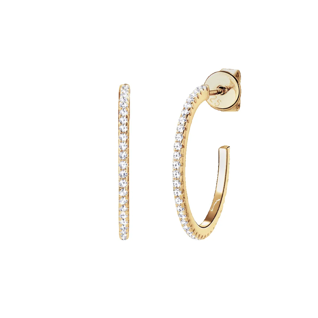 14K Moissanite Hoops sold by IceLink product image thumbnail 4