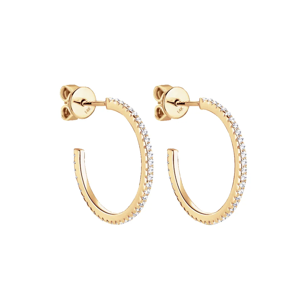 14K Moissanite Hoops sold by IceLink product image thumbnail 3