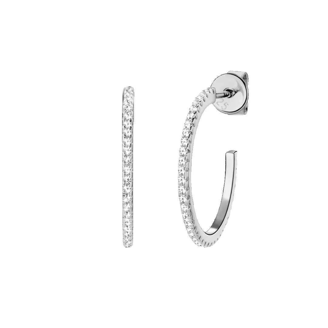 14K Moissanite Hoops sold by IceLink