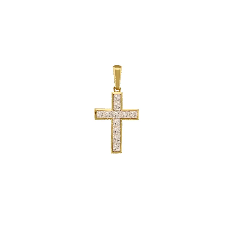 14K Unisex Diamond Cross sold by IceLink