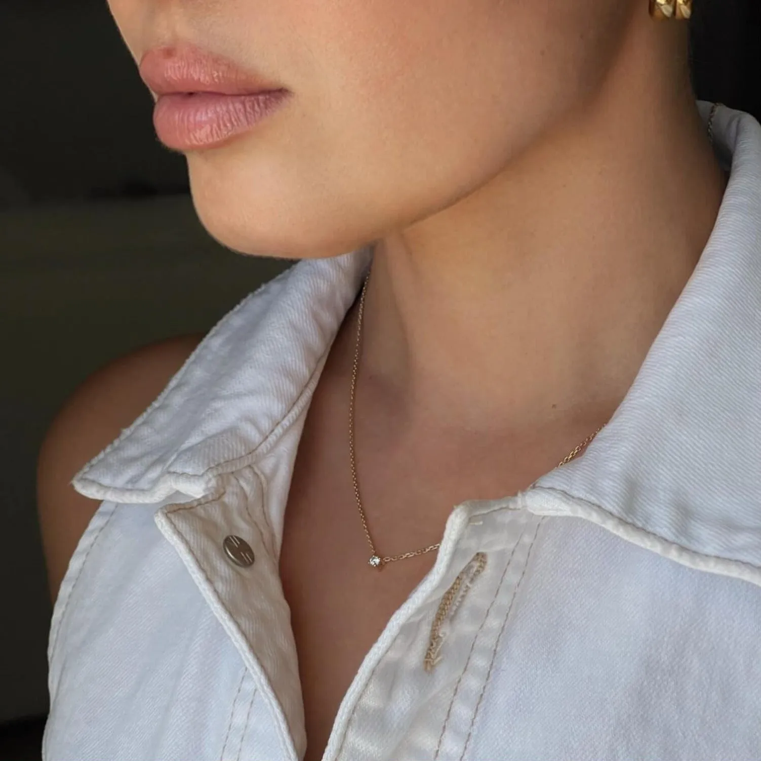 14K Princess Diamond Necklace sold by IceLink product image thumbnail 2