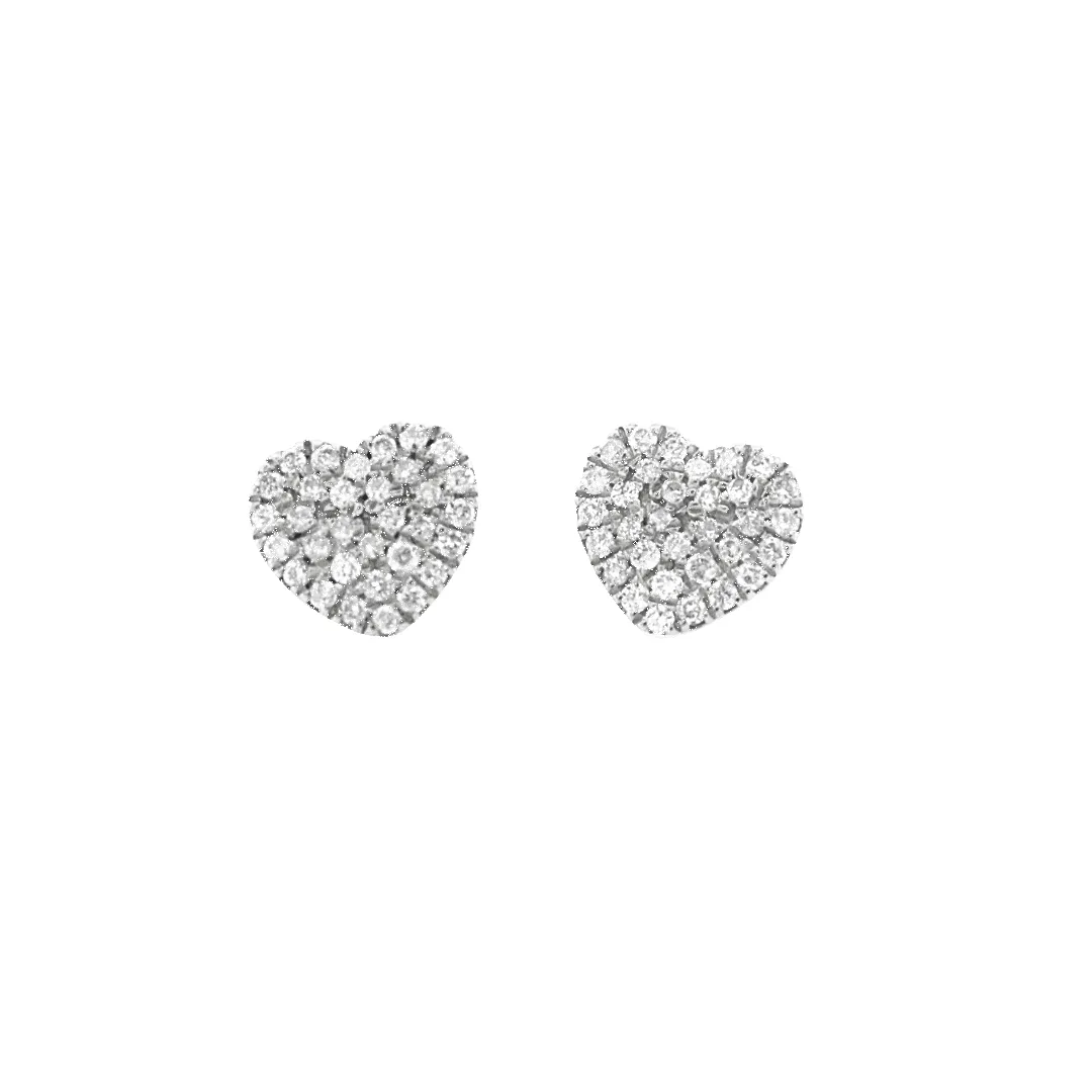 14K Harlow Heart Diamond Stud Earrings sold by IceLink product image thumbnail 5