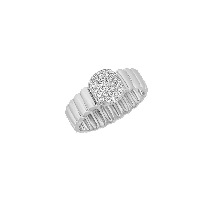 'Kaia' Ribbed Oval Cluster Ring sold by IceLink