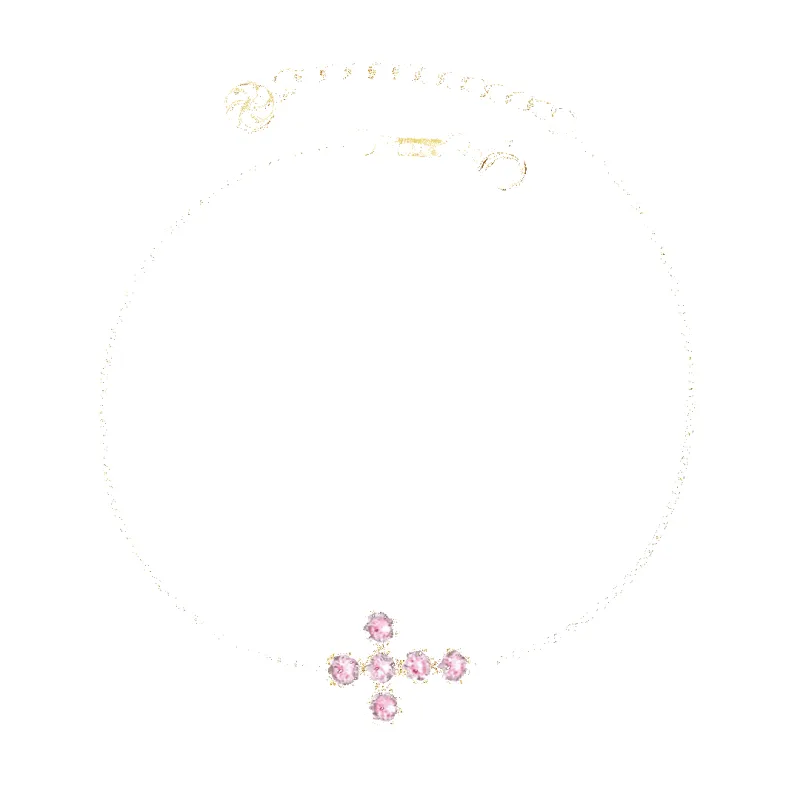 14K Pink Cross Bracelet sold by IceLink