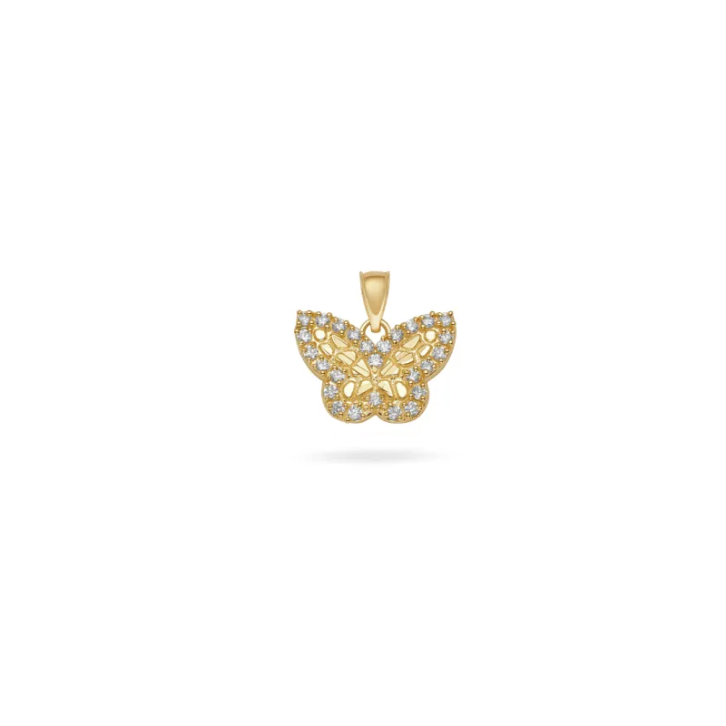 14K Mini Butterfly Pendant sold by IceLink