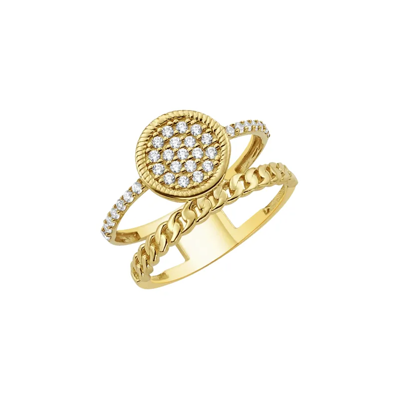 14K Radiant Halo Ring sold by IceLink
