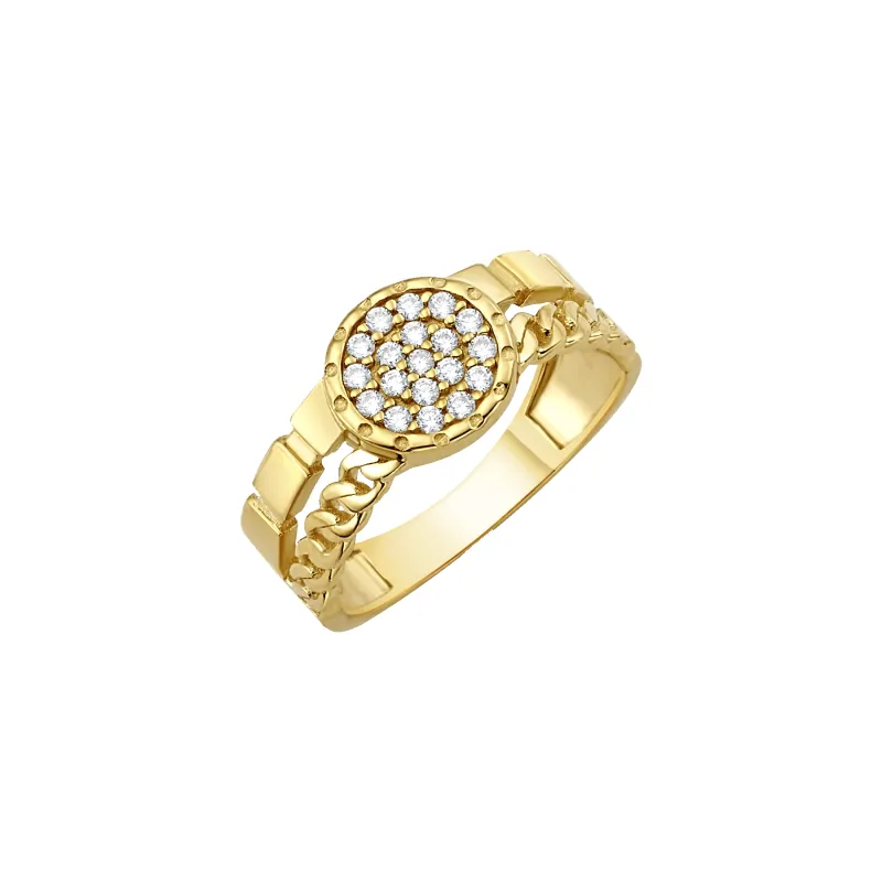 14K Luxe Link Ring sold by IceLink