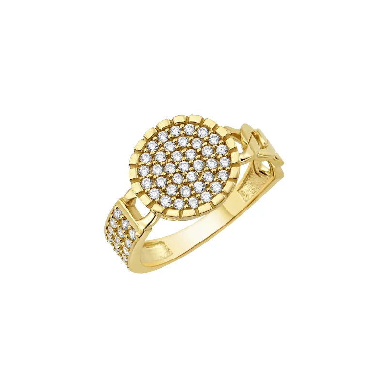 14K Double Halo Ring sold by IceLink