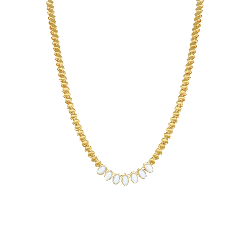 Oval White Necklace sold by IceLink