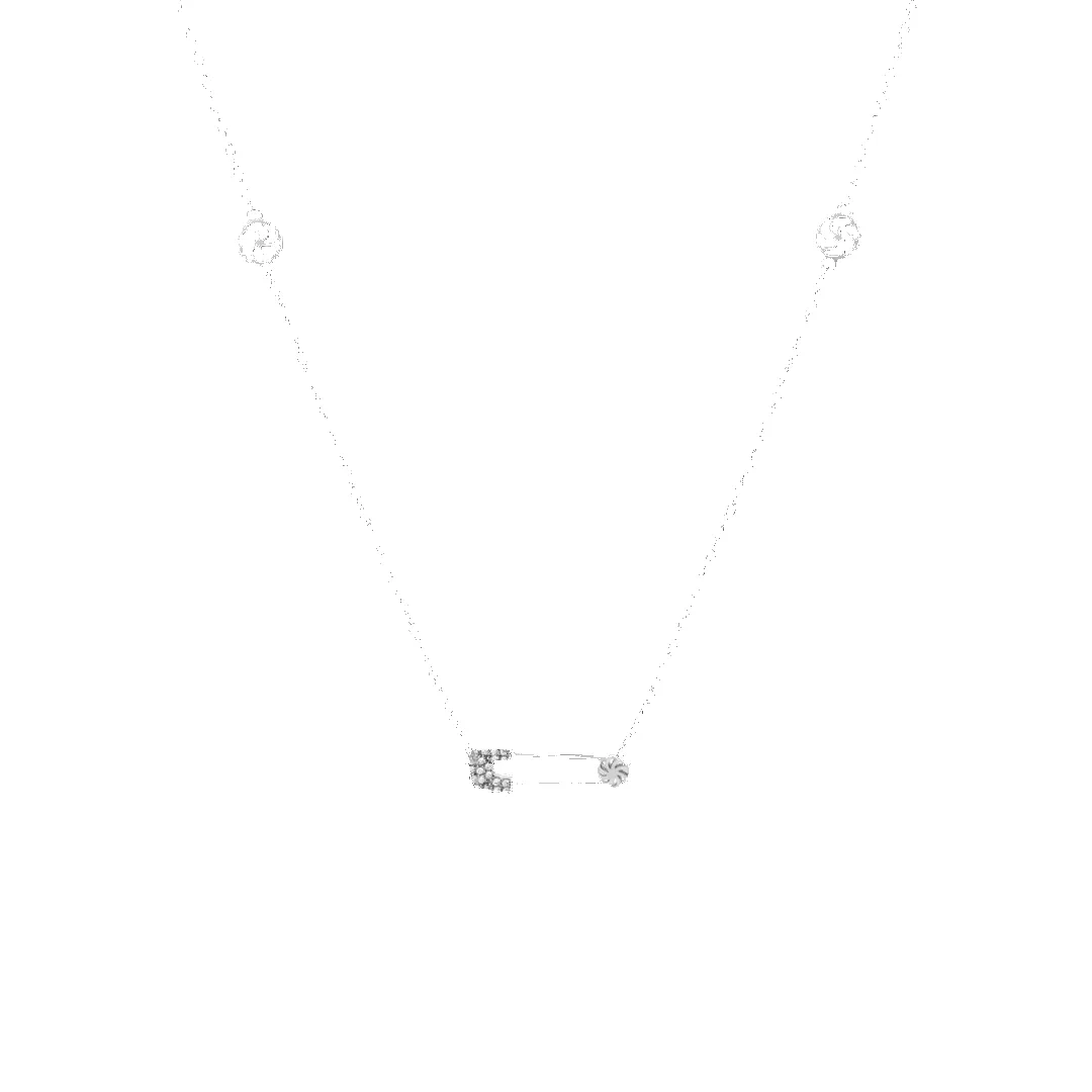Eternal Safety Pin Necklace sold by IceLink product image thumbnail 2