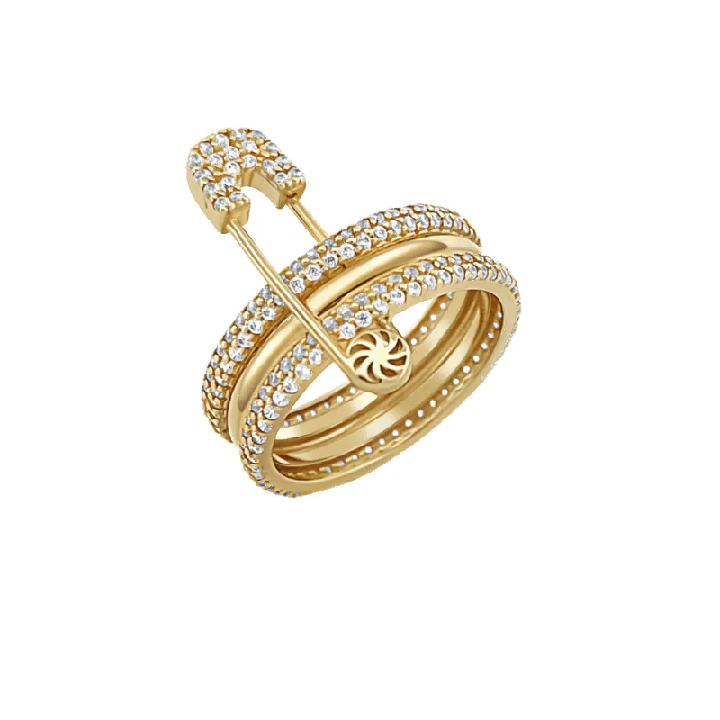 Eternal Safety Pin Ring sold by IceLink